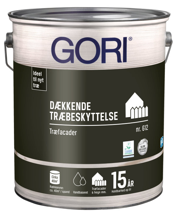 GORI 612 dækkende træbeskyttelse grøn umbra 5 liter